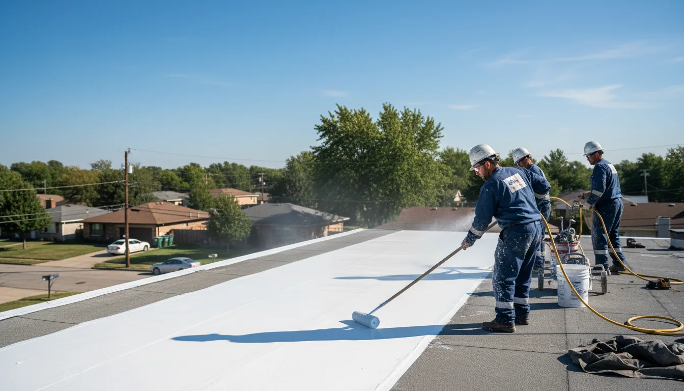 Commercial roof coating in Big Cabin, OK near me